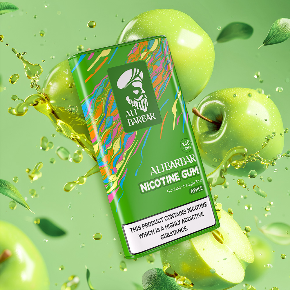 Apple-Alibarbar-Nicotine-Gum.jpg Alibarbar Nicotine Gum – Apple - Image 1