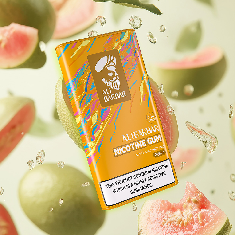 Guava-Alibarbar-Nicotine-Gum.jpg Alibarbar Nicotine Gum – Guava - Image 1